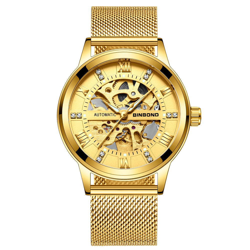 Orologio meccanico automatico da uomo luminoso