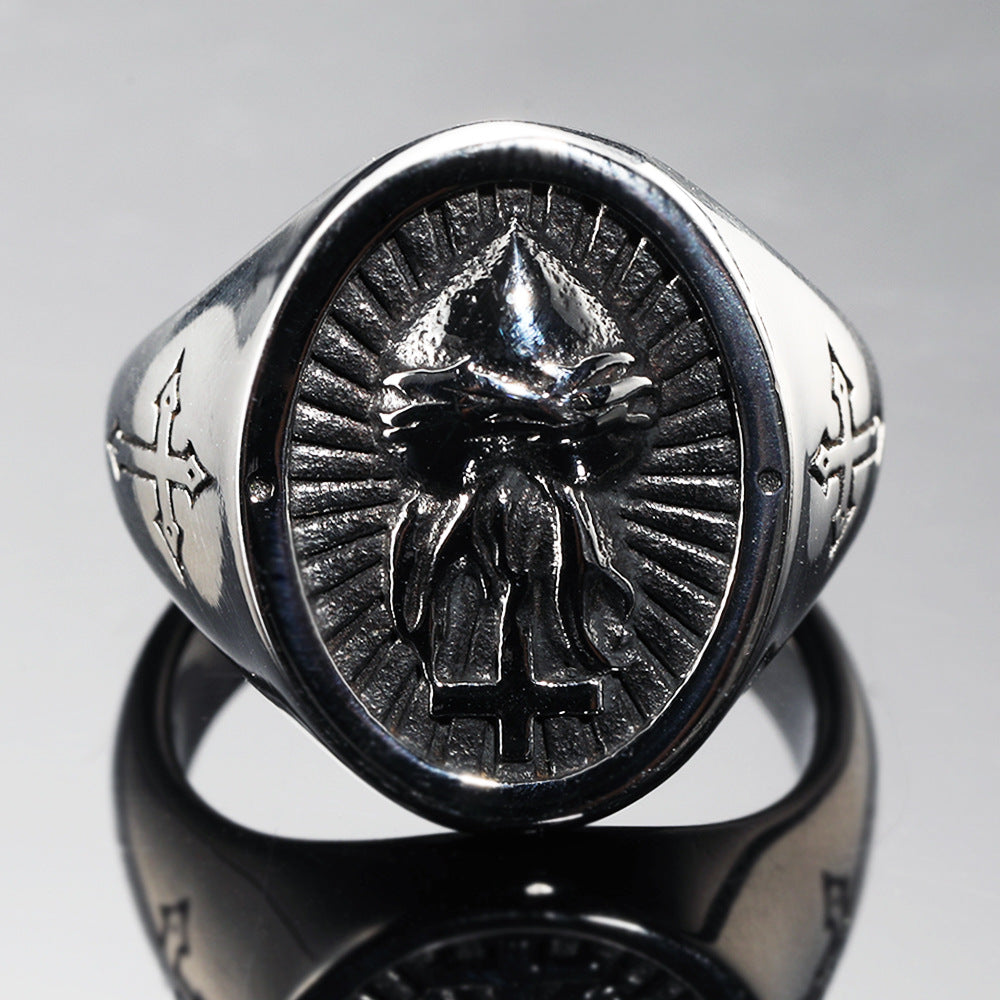 Anello croce e cuore