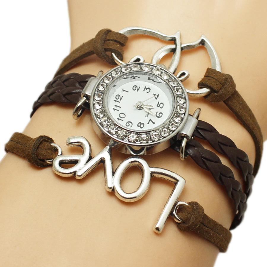 Bracciale cuore doppio intrecciato