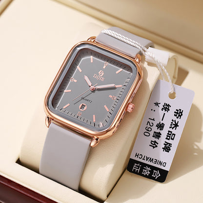 Orologio silicone quadrato coppia