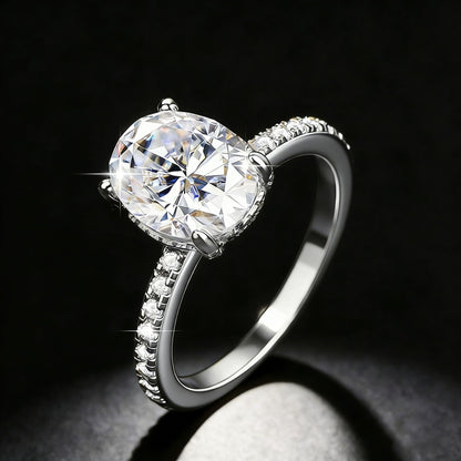 Anello moissanite da donna