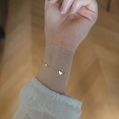Braccialetto acciaio titanio con cuore