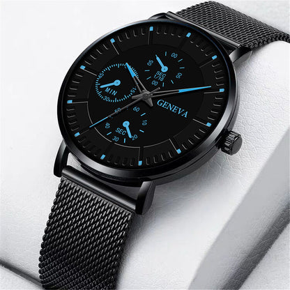 Orologio con cinturino mesh da uomo
