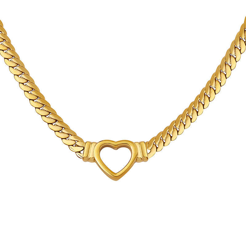 Collana Cuore Minimalista Traforata