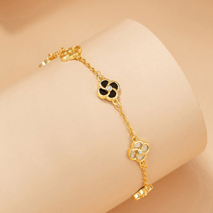 Bracciale quadrifoglio argento