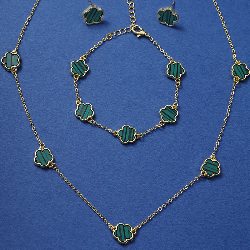 Set gioielli fiore a cinque petali