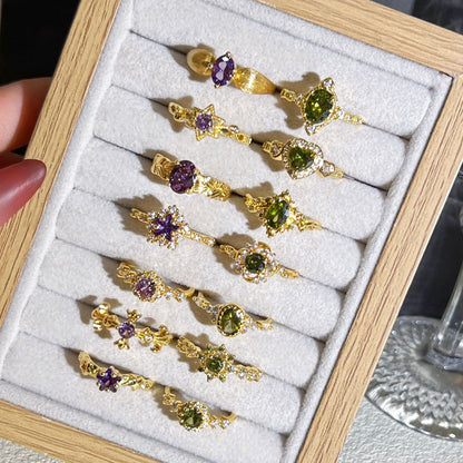 Anello con pietre multicolore
