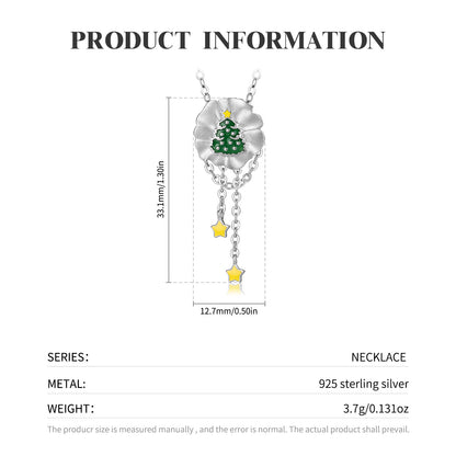 Collana albero di Natale argento