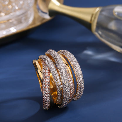 Anello croce brillanti