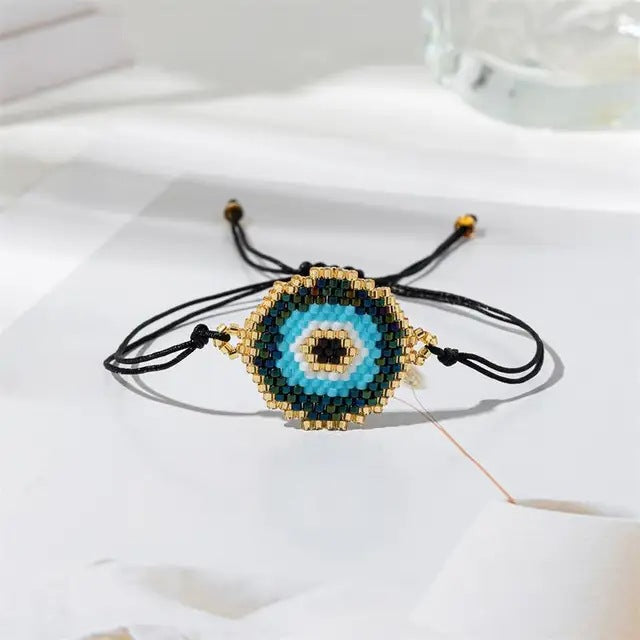 Bracciale geometrico con perline