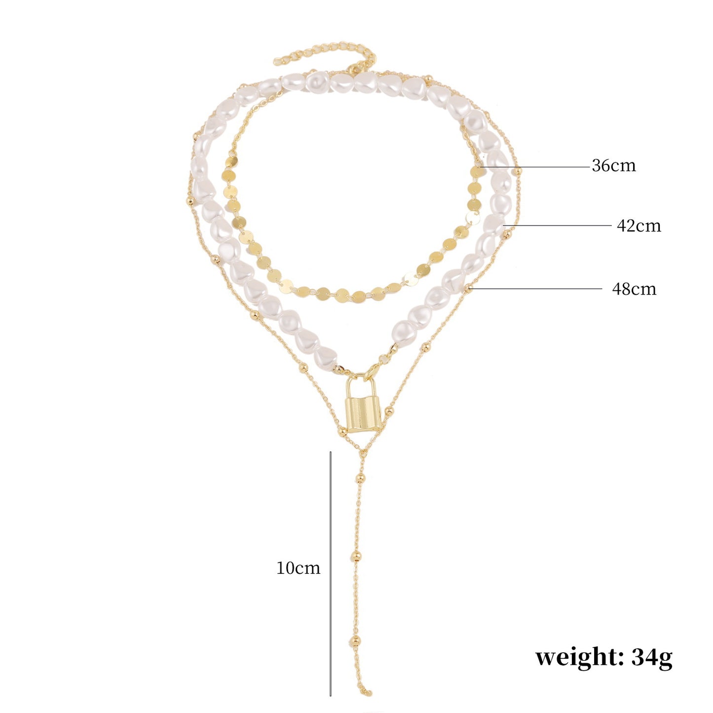 Collana perle barocche Retro esagerata