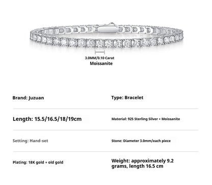 Bracciale tennis moissanite