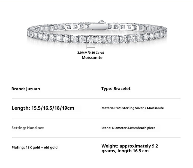 Bracciale tennis moissanite
