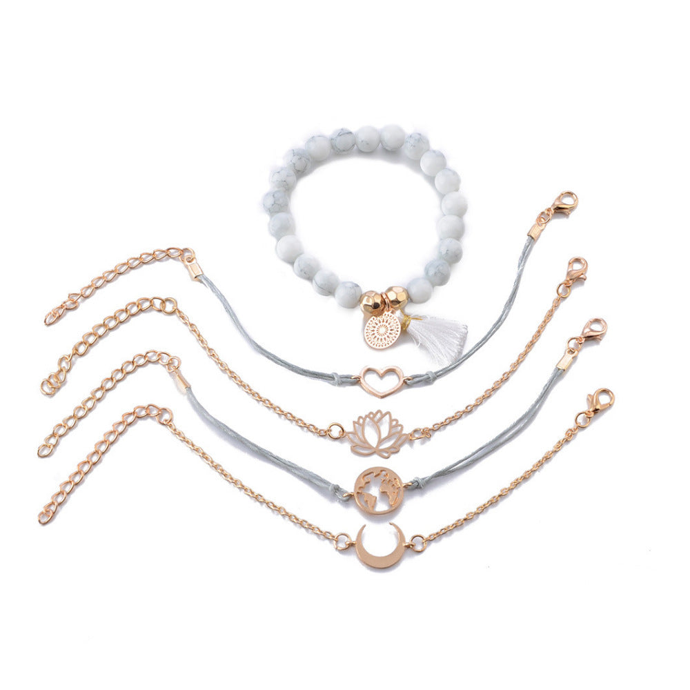 Bracciale luna e cuore