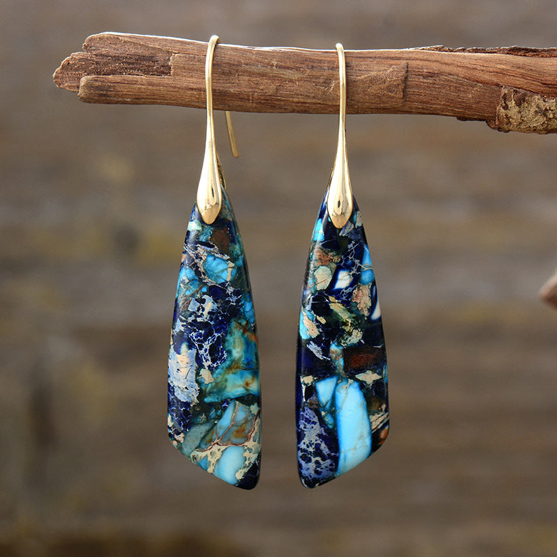 Orecchini boho pietra