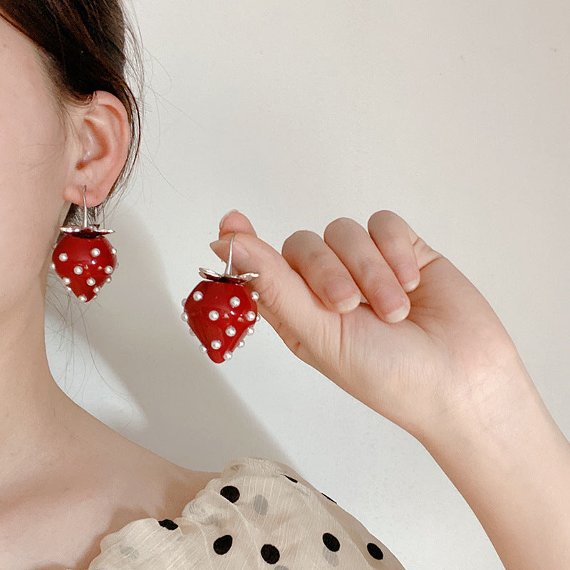 Orecchini Fragola Resina