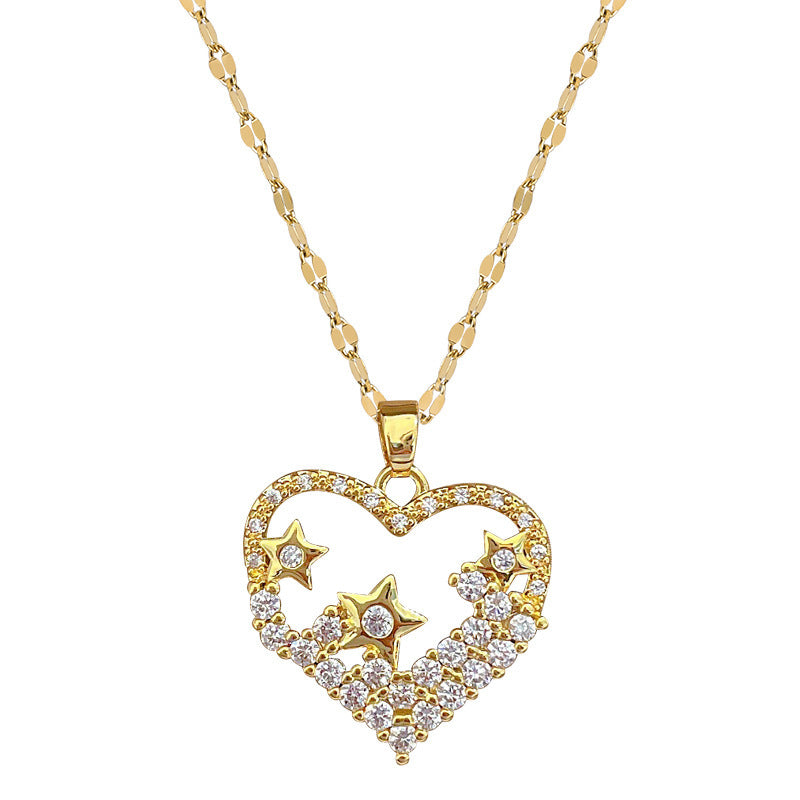 Collana farfalla luna zircone