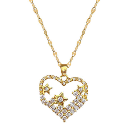 Collana farfalla luna zircone