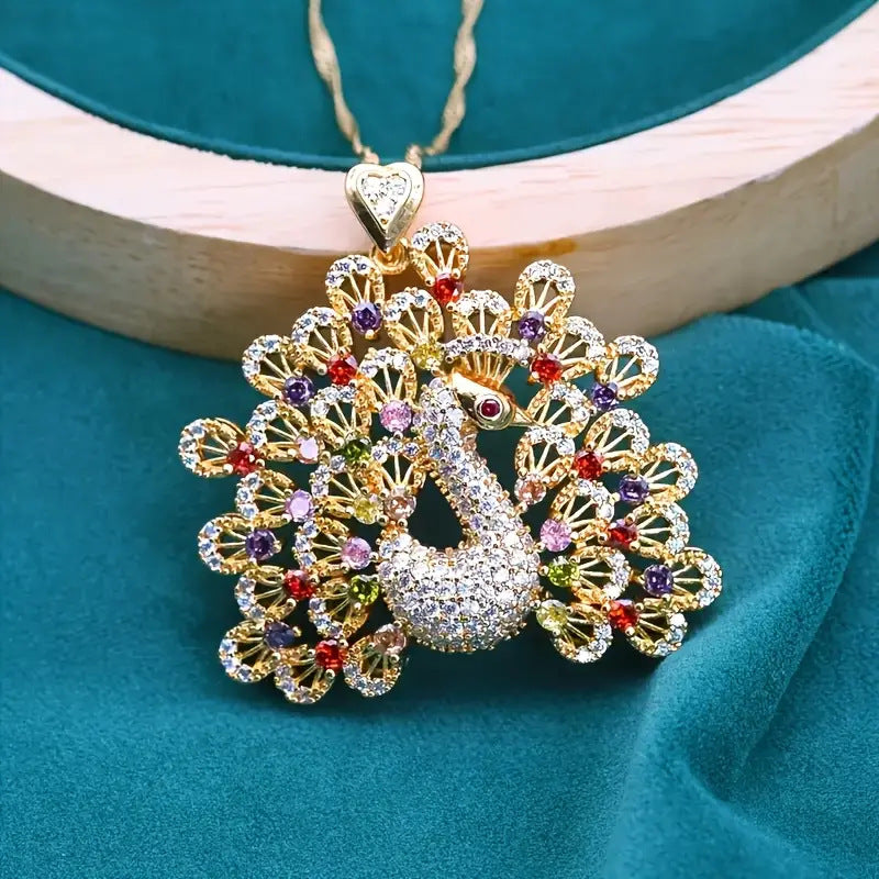 Collana pendente pavone