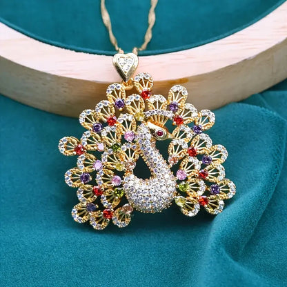 Collana pendente pavone