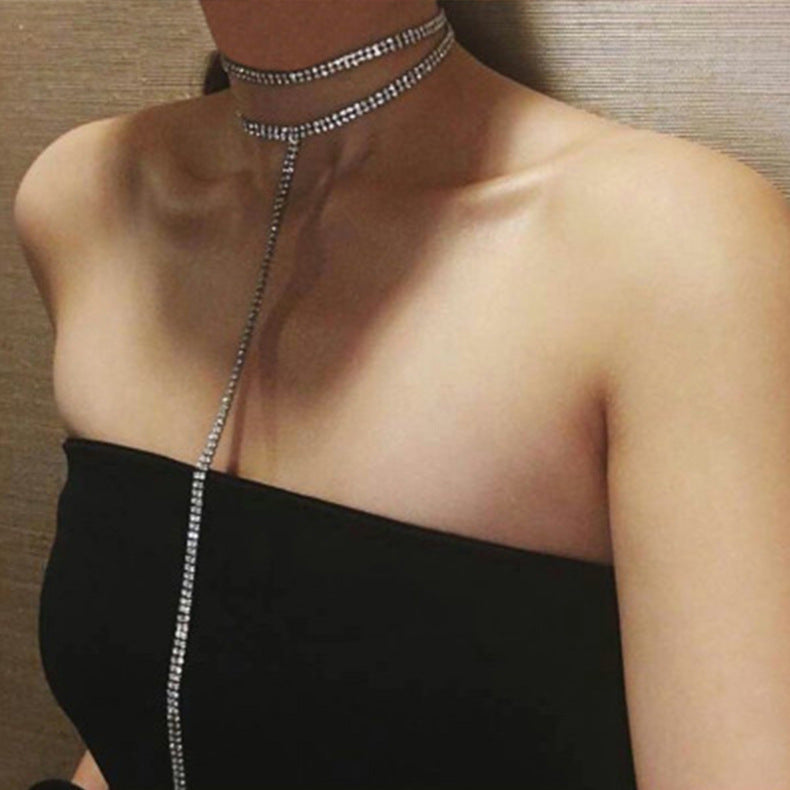Collana doppia con pendente T