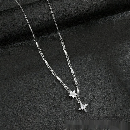 Collana fiocco di neve in titanio