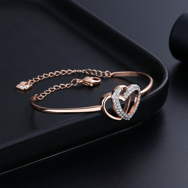 Collana Doppio Cuore Diamanti