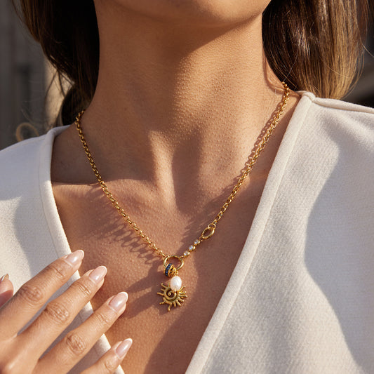 Collana spirale con perle