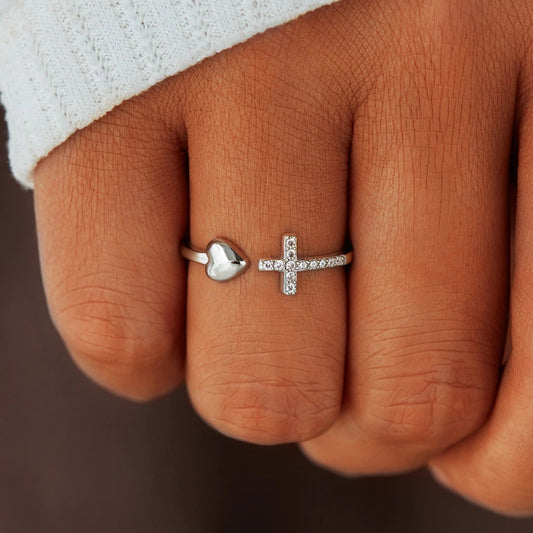 Anello aperto cuore