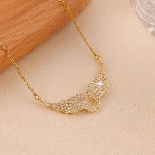 Collana ali d'angelo diamantata