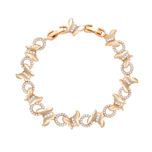 Bracciale farfalla zirconi rame