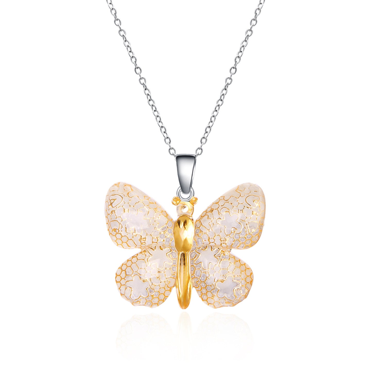 Collana farfalla retrò multicolore