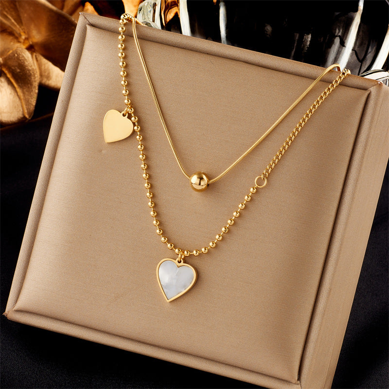 Collana doppio pendente quadrato
