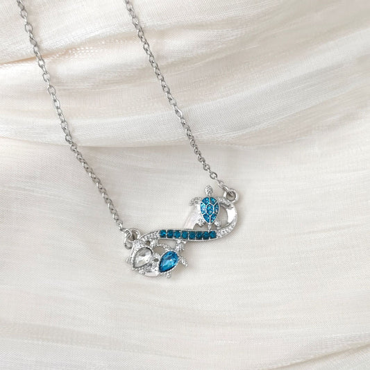 Collana pendente tartaruga opale