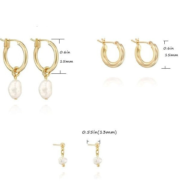 Set orecchini ottone perle