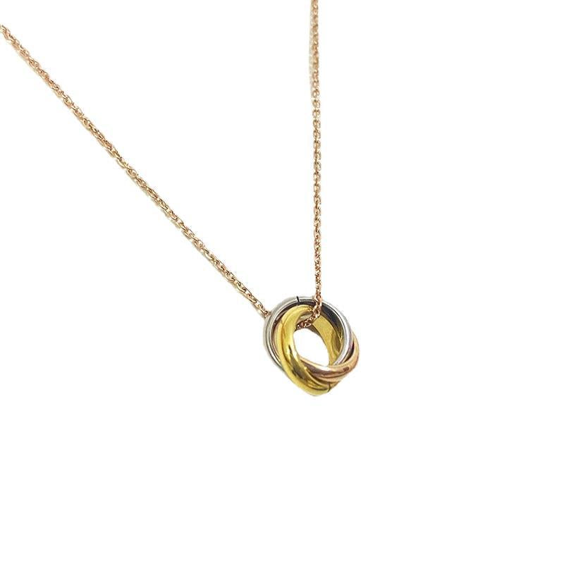 Collana tre anelli tricolore