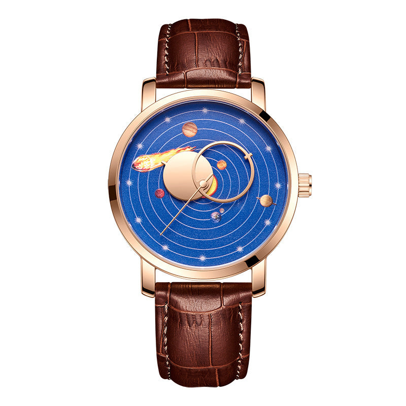 Orologio con cinturino pelle impermeabile