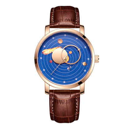 Orologio con cinturino pelle impermeabile
