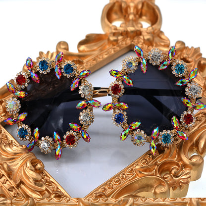 Occhiali da sole strass girasole