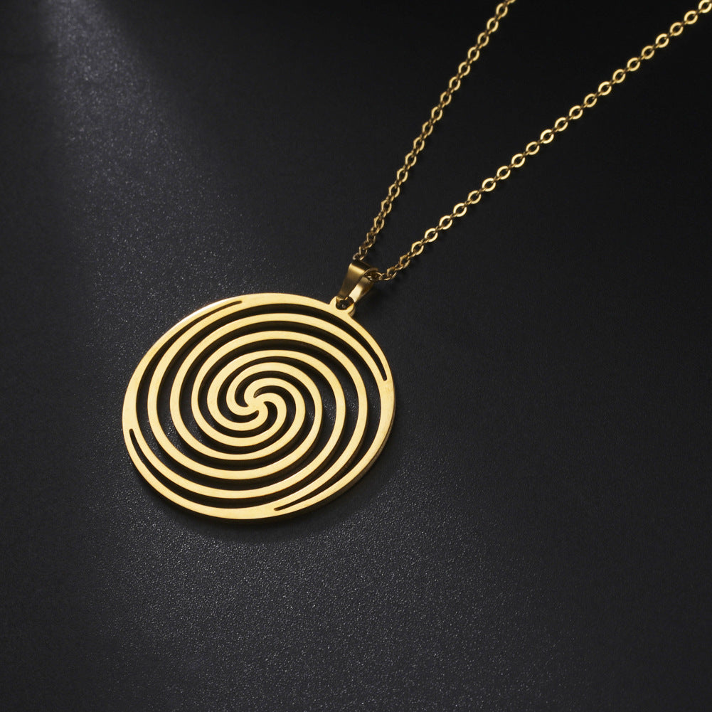 Collana ciondolo titanio vortice