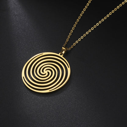 Collana ciondolo titanio vortice