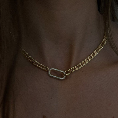Collana diamante geometrica