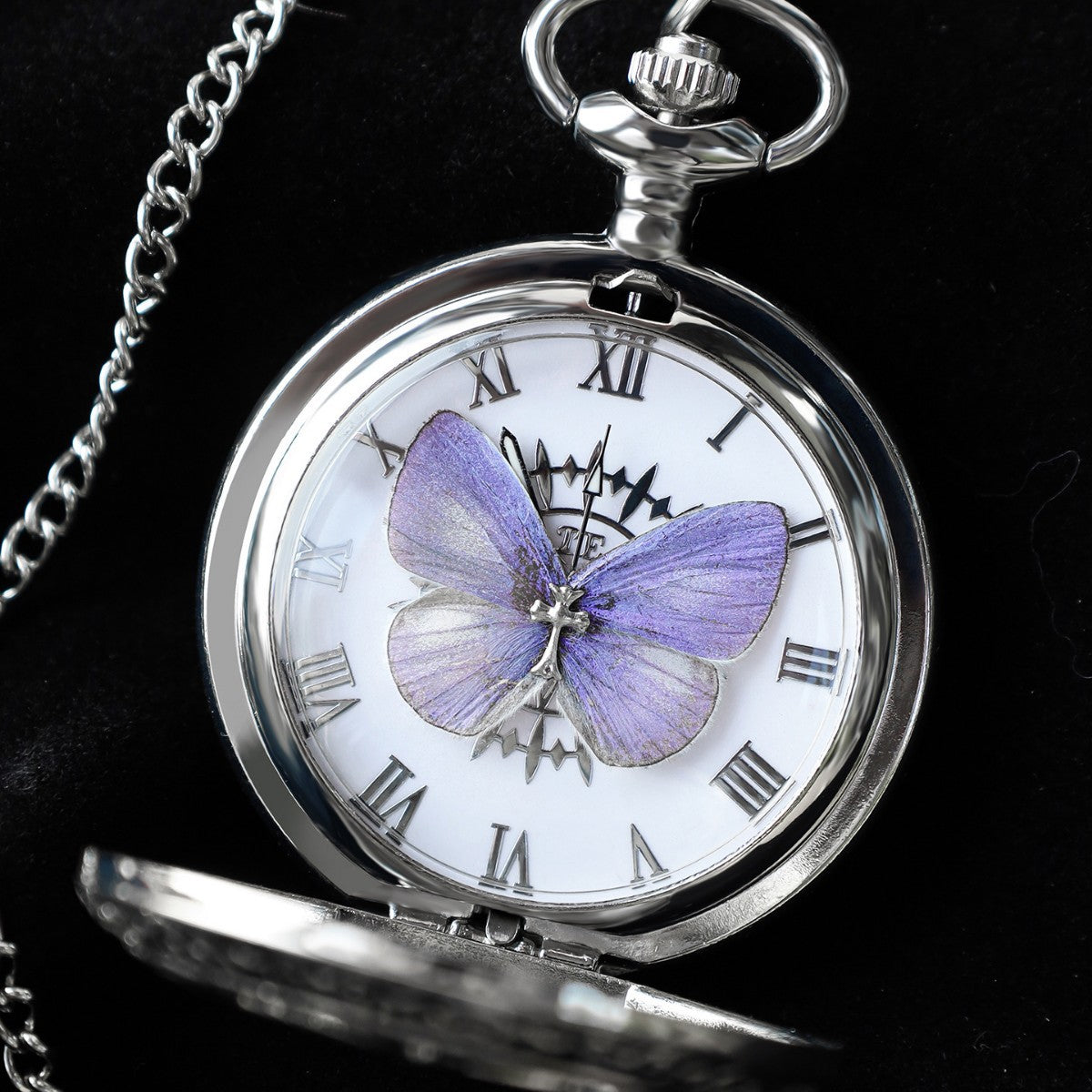 Orologio da tasca stile retrò farfalla