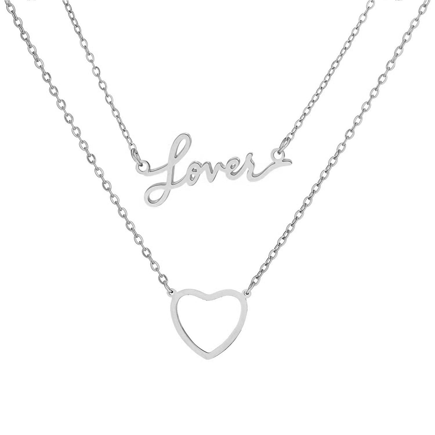 Collana con lettere titanio