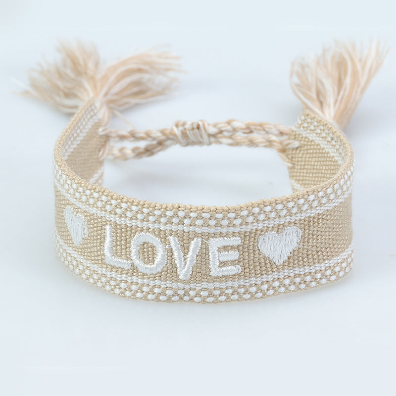 Bracciale coppia con ricamo