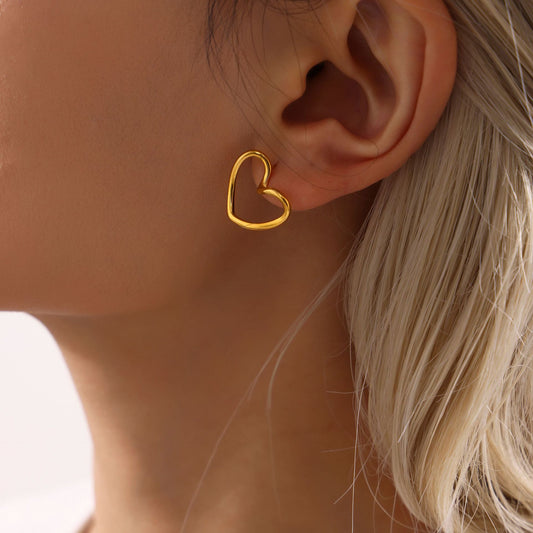 Orecchini cuore placcati oro