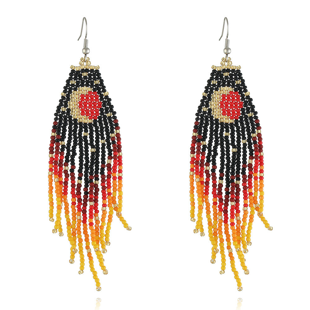 Orecchini perle riso boho