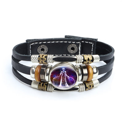 Bracciale perle di legno zodiaco
