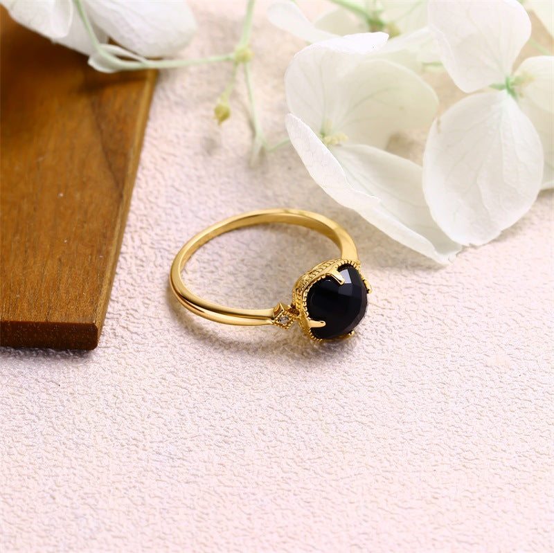 Anello pietra naturale retrò