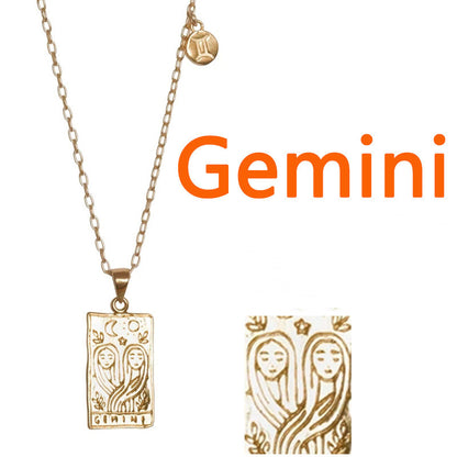 Collana zodiacale con targhetta